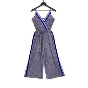 SEAFOLLY Spirit Animal Jumpsuit Blue Cheetah Print S